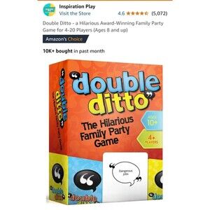 Double Ditto - a Hilarious  Family Party Game for 4-20 Players.Ages 8 And Up